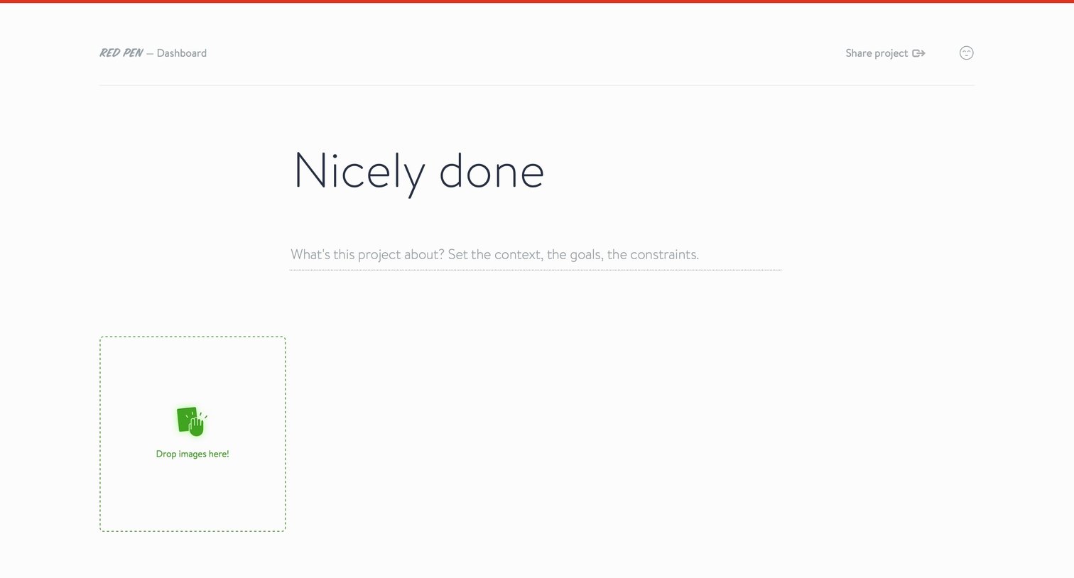 Redpen - Empty state screen