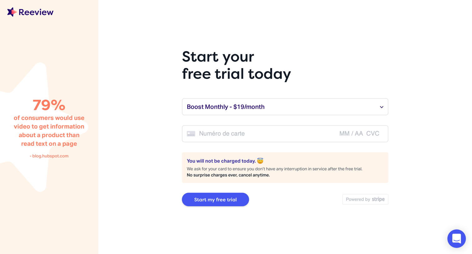 Reeview screen