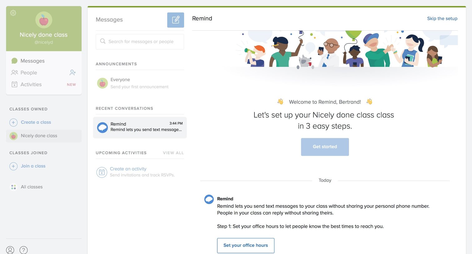 Remind - Onboarding screen