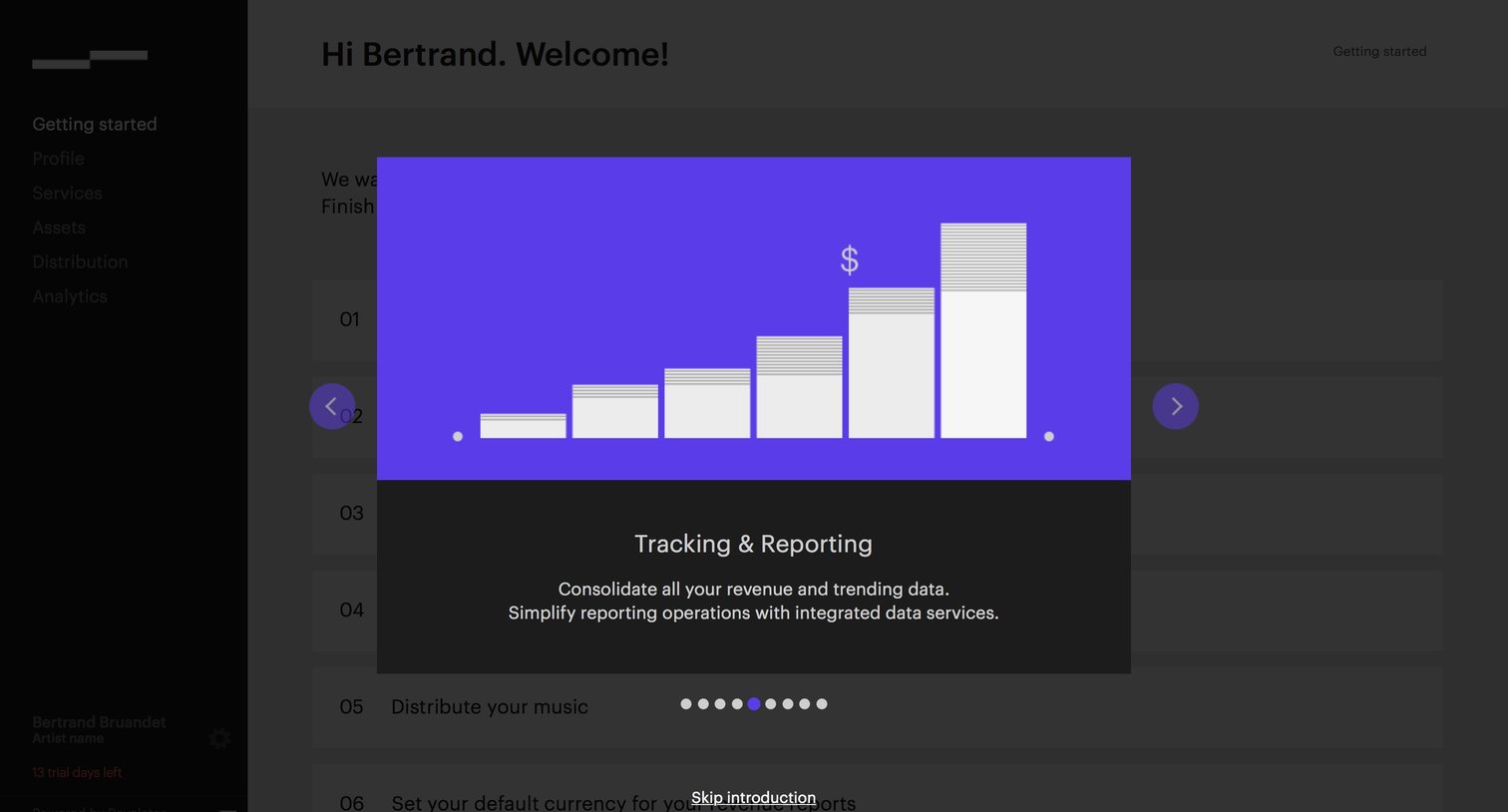 Revelator - Onboarding screen