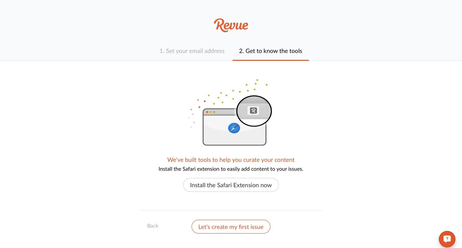 Revue - Onboarding screen