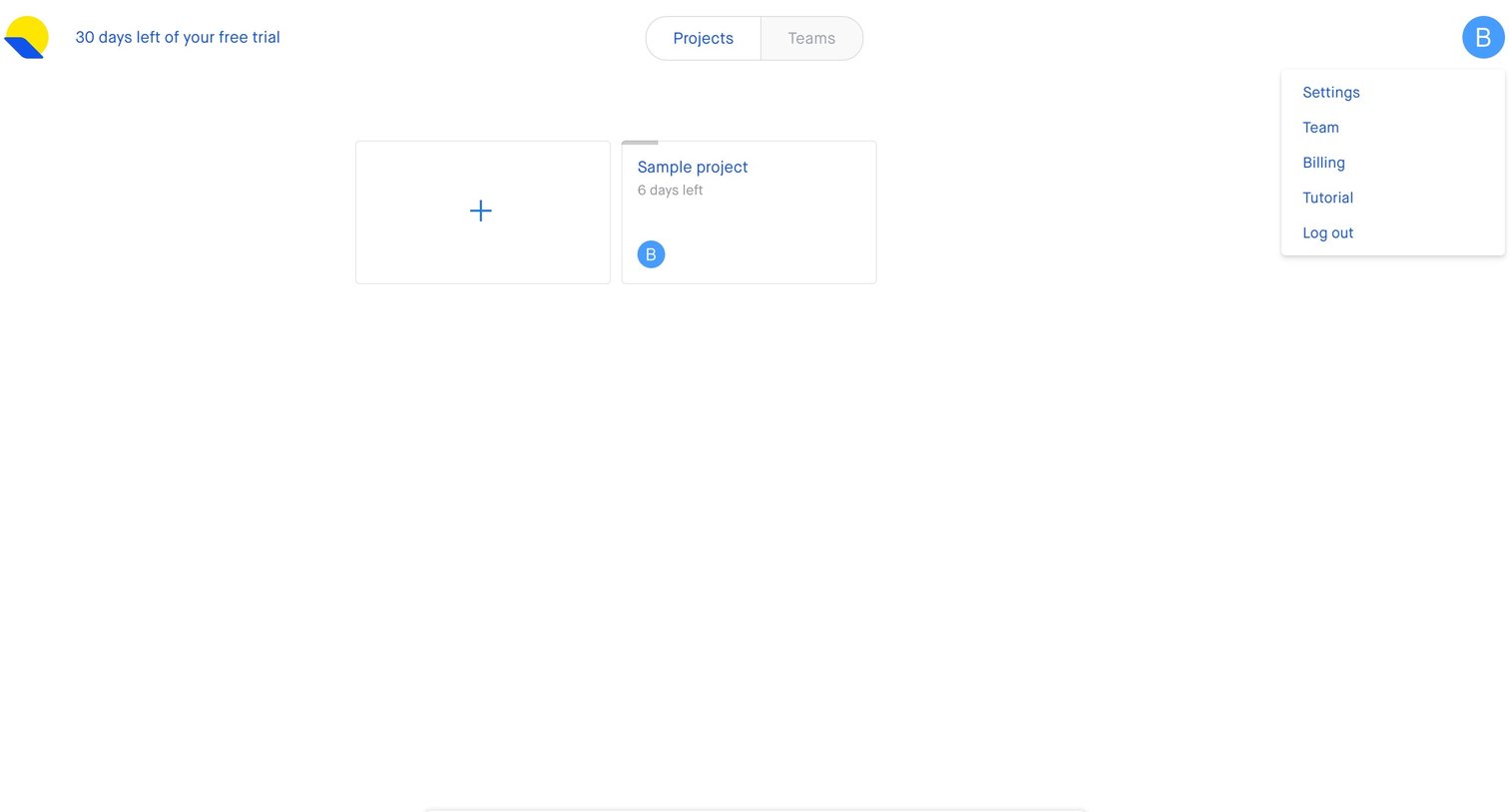 Roadmap - Dropdown screen