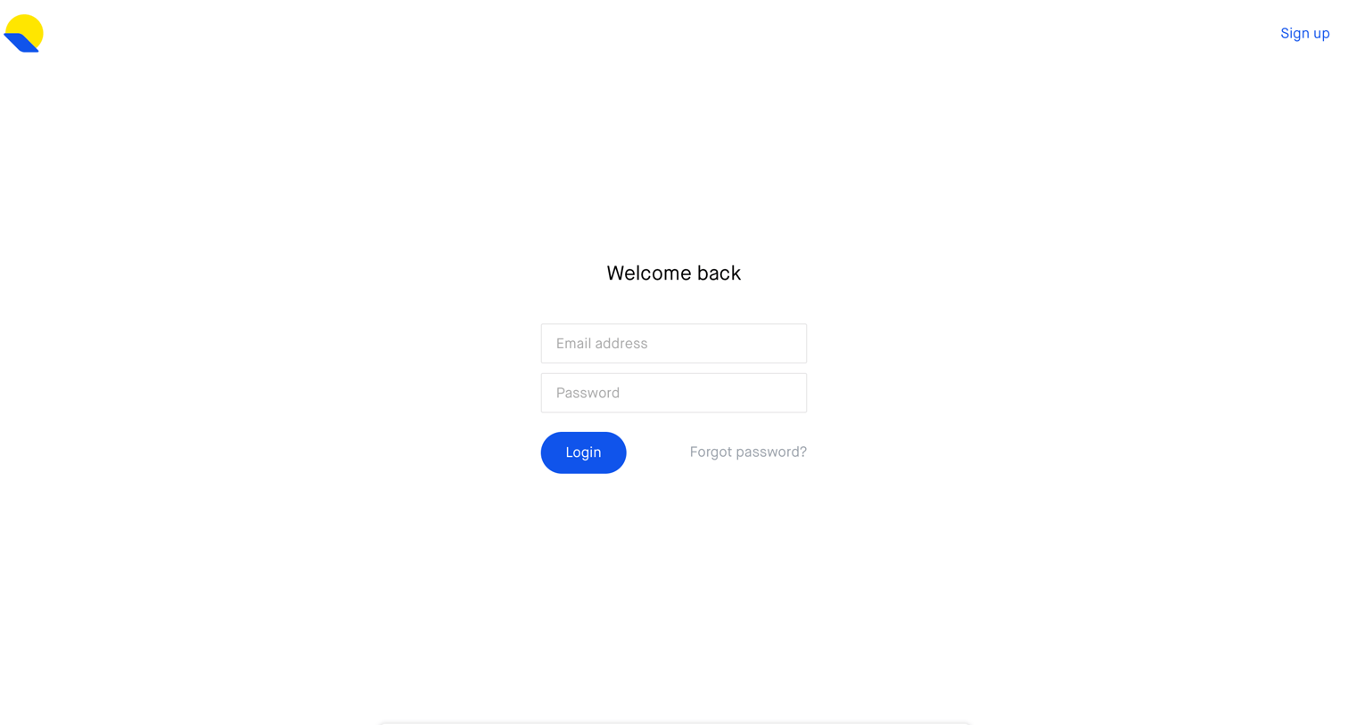 Roadmap - Sign in screen