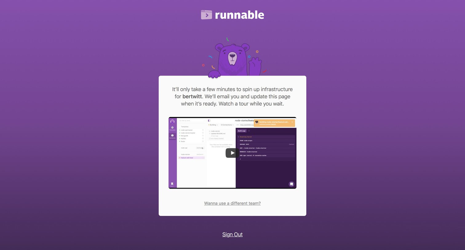 Runnable - Onboarding screen