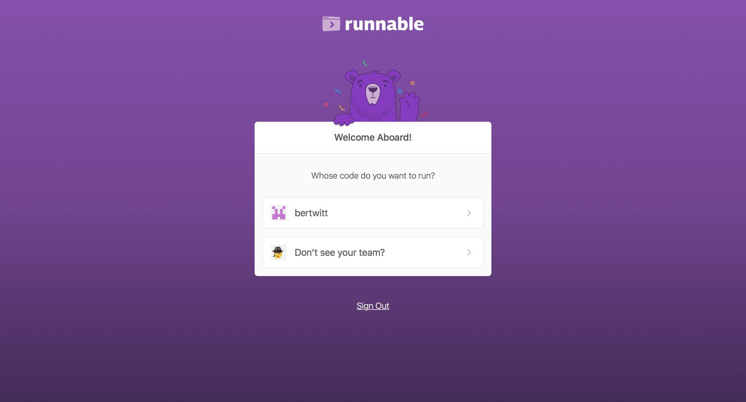 Runnable - Onboarding screen