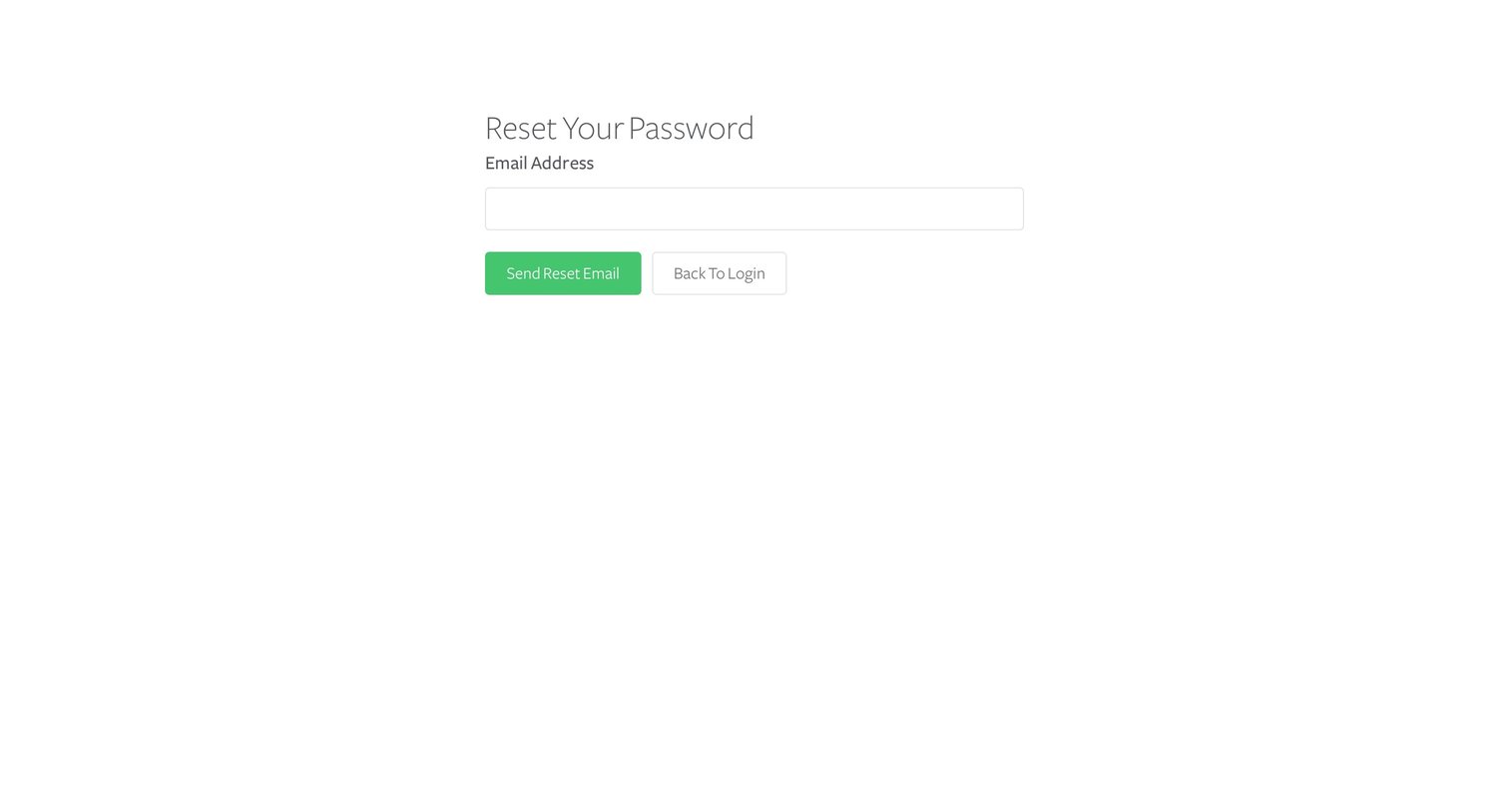 Segment - Password reset screen