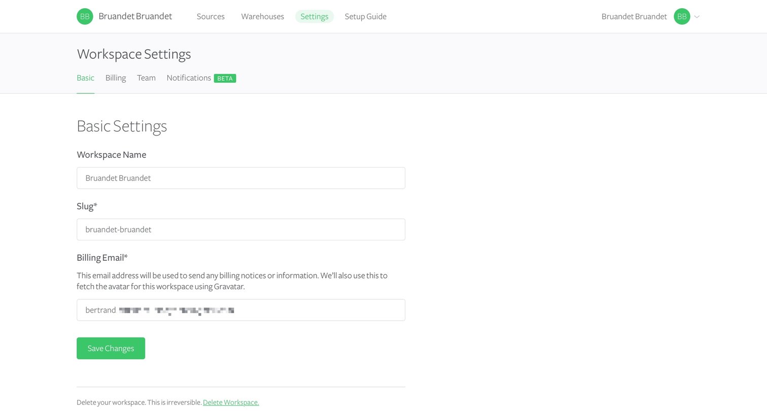 Segment - Settings screen