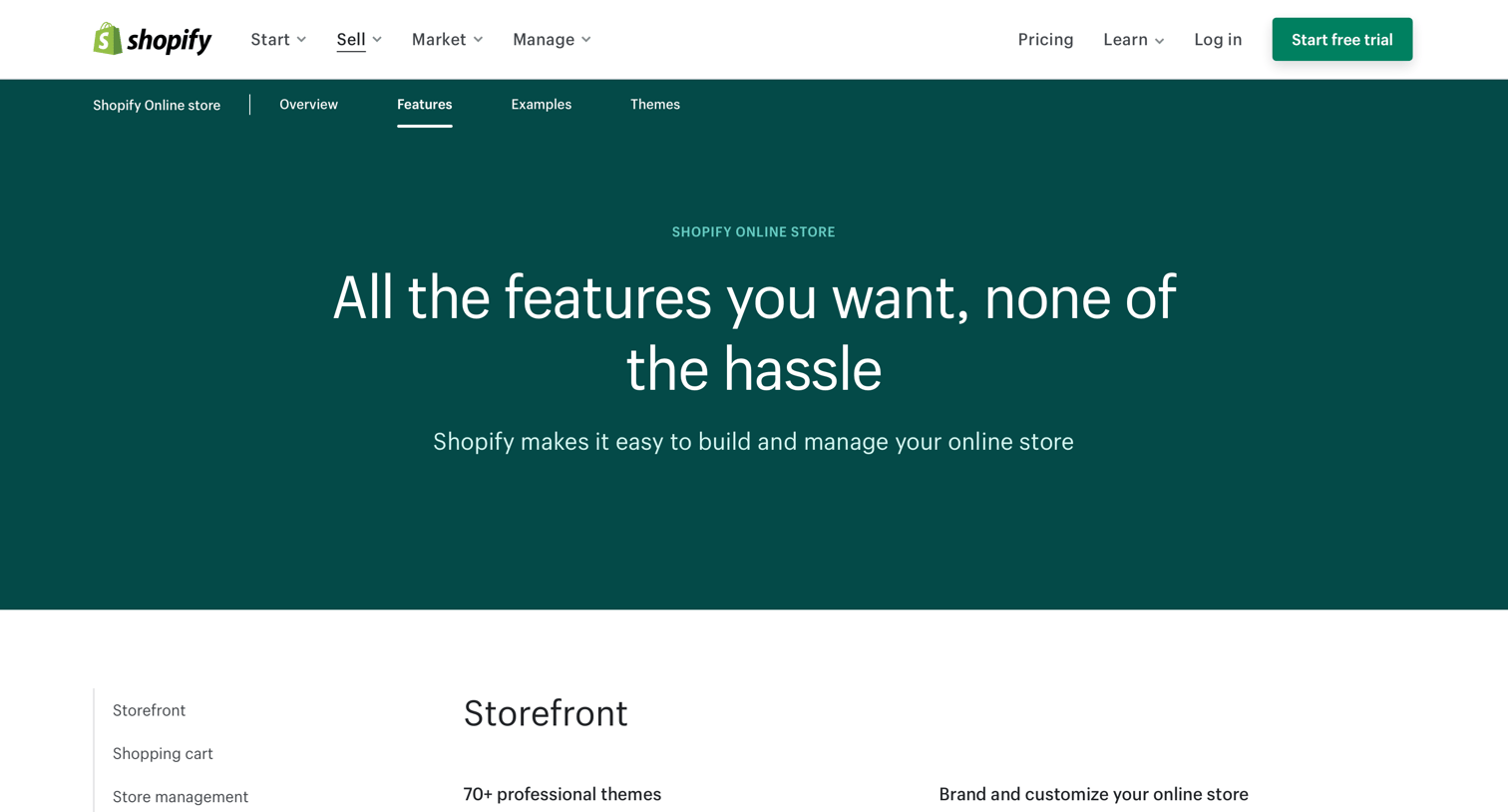 Shopify - Ecommerce Solutions & Online Shopping Cart System screen