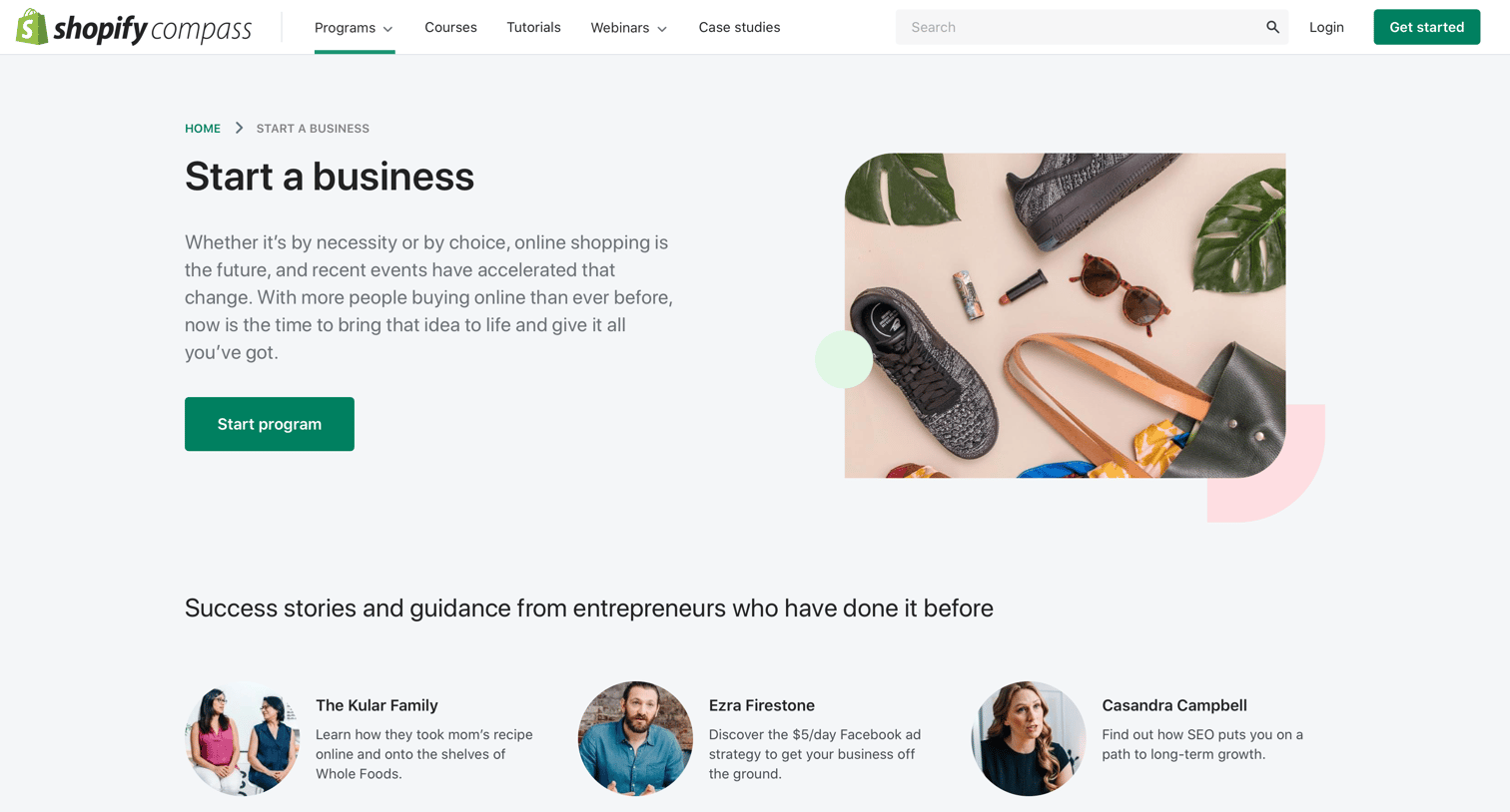 Start a business | Shopify Compass from Shopify