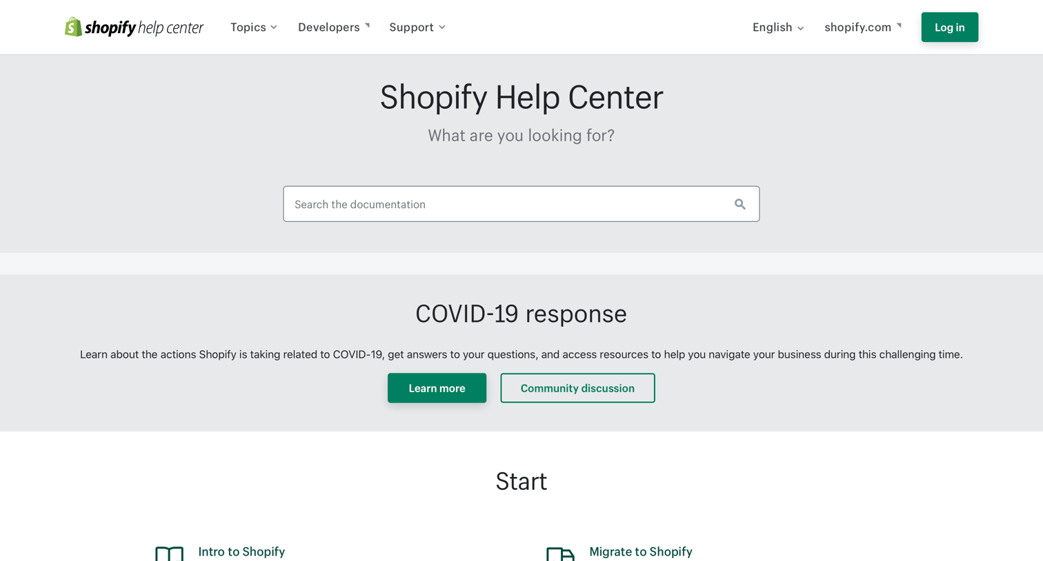 Shopify Help Center from Shopify