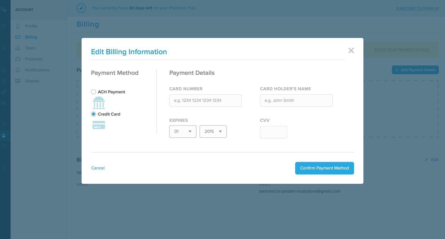 Sift science - Checkout screen