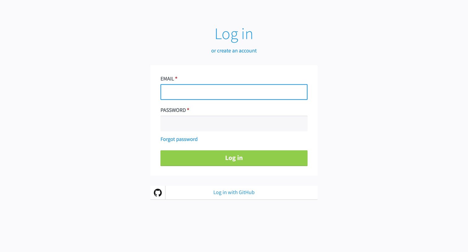 Siteleaf - Sign in screen