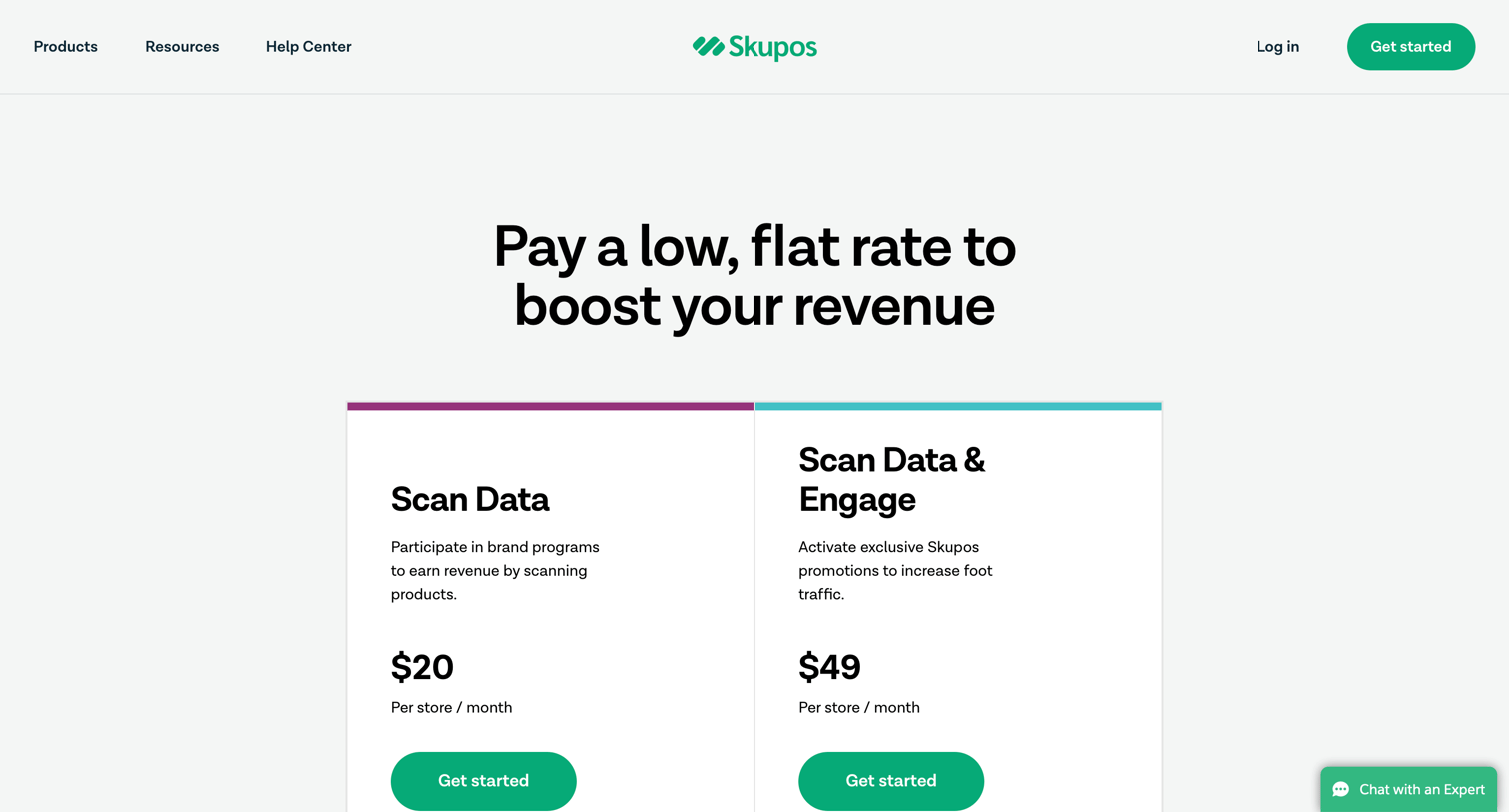 Skupos - Pay a low, flat rate to boost your c-store revenue | Skupos screen