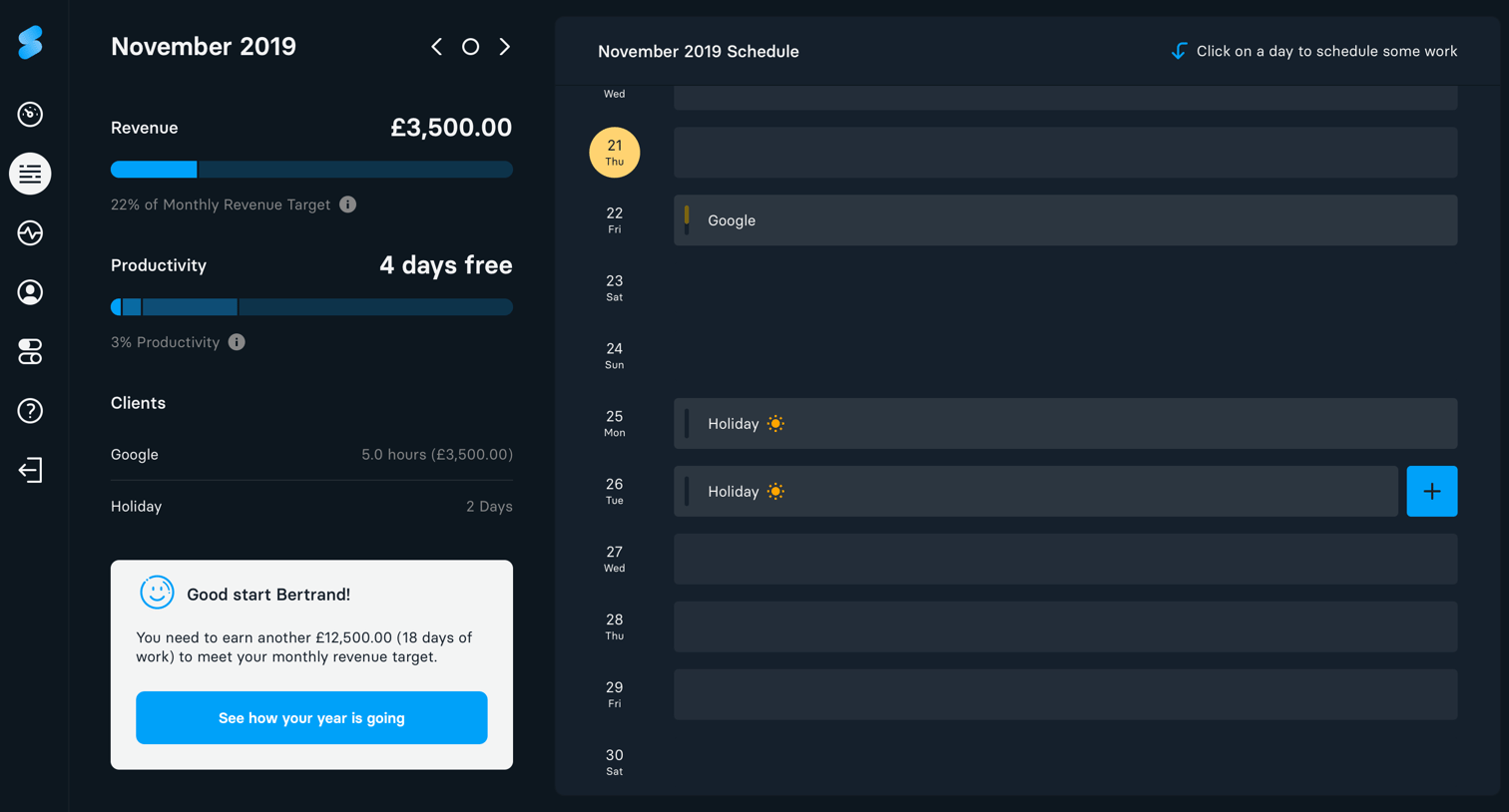 Slate - Statistics screen