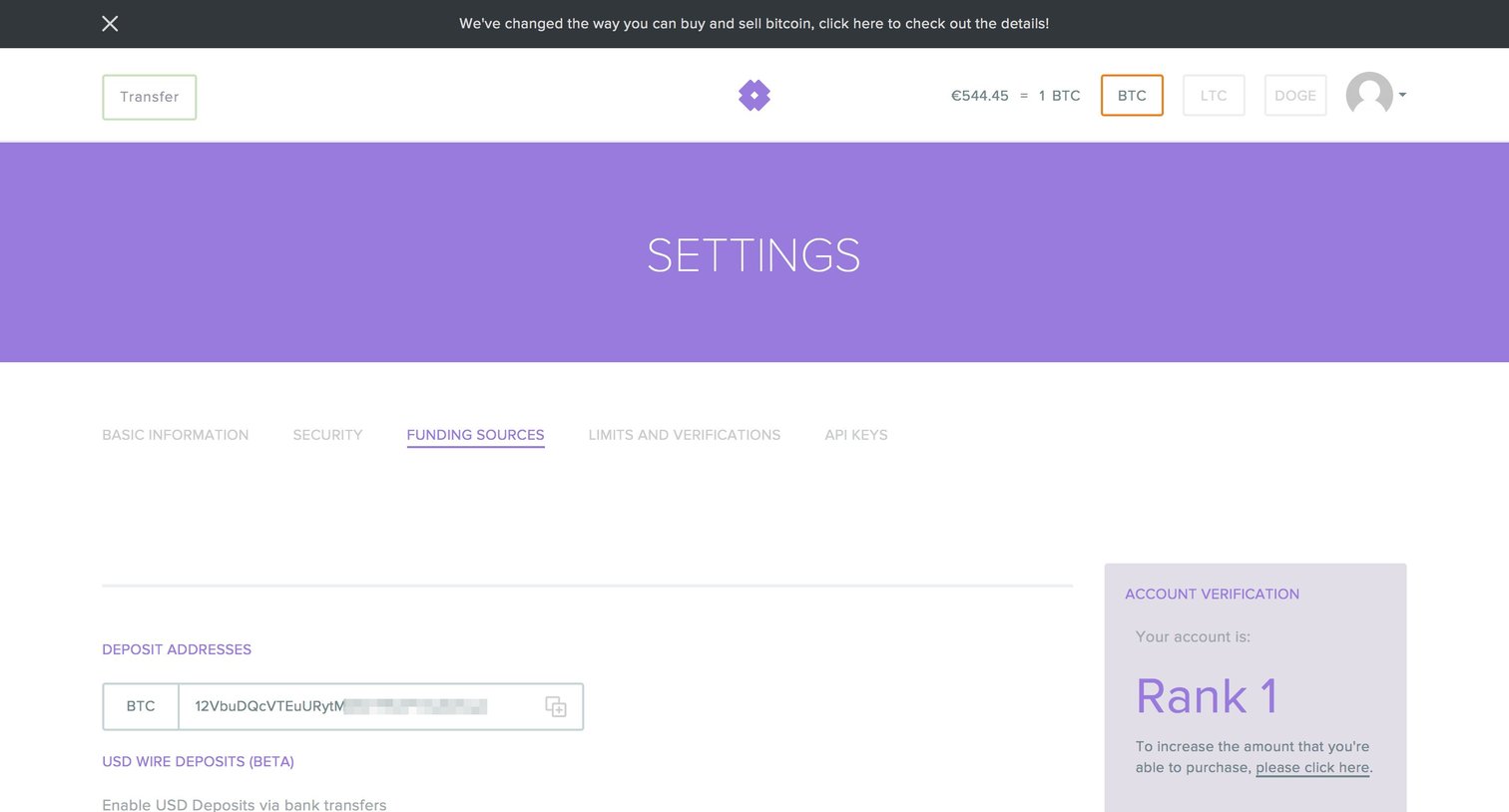 Snapcard - Settings screen