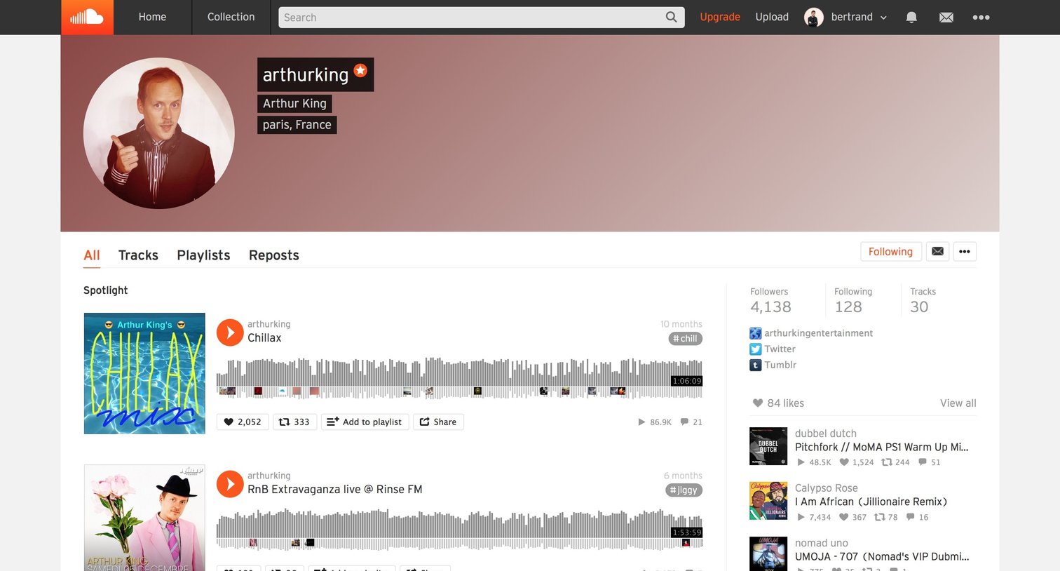 Profile from Soundcloud