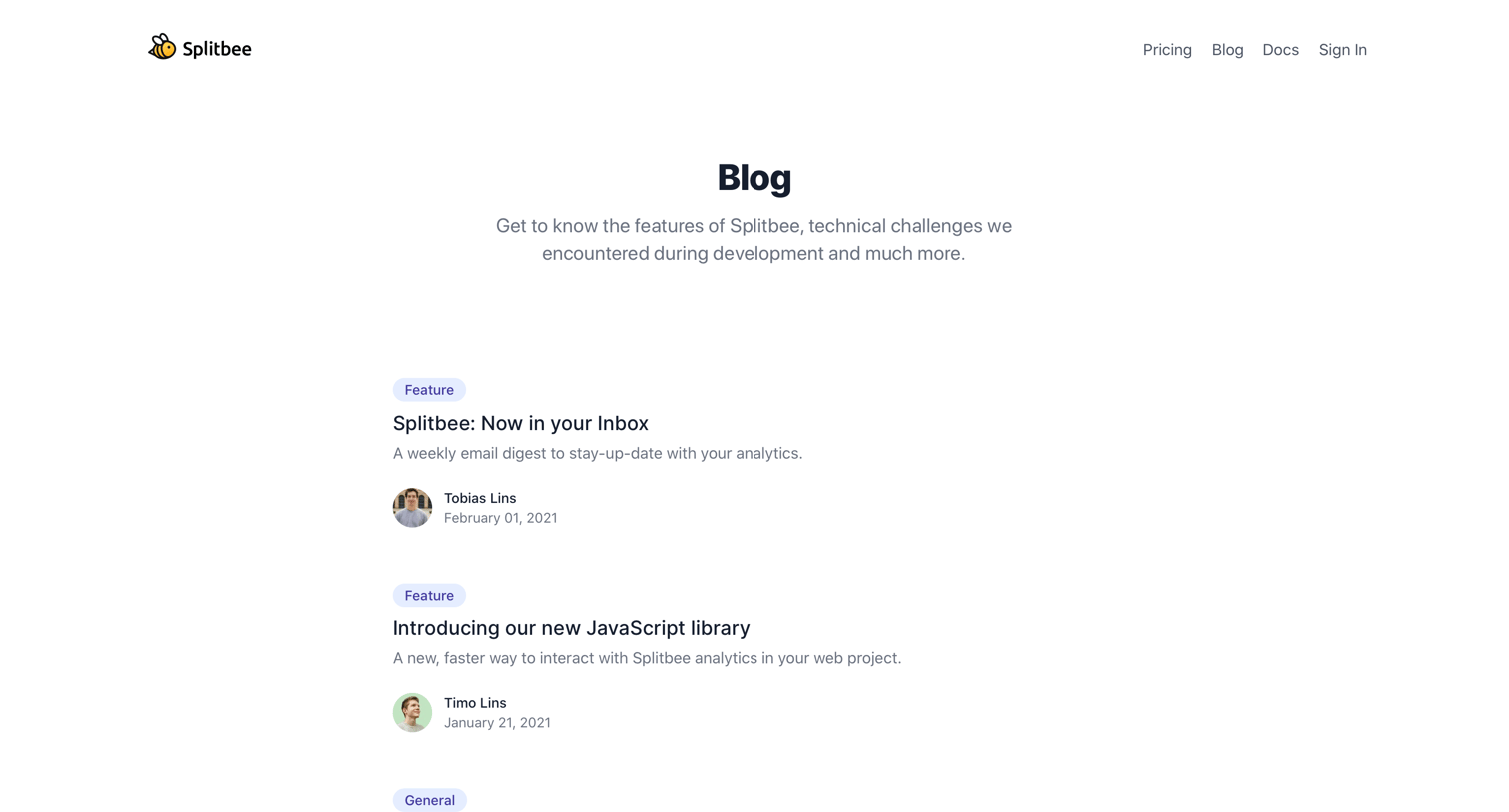 Splitbee - Splitbee Blog - Announcements, Guides & Development Insights screen