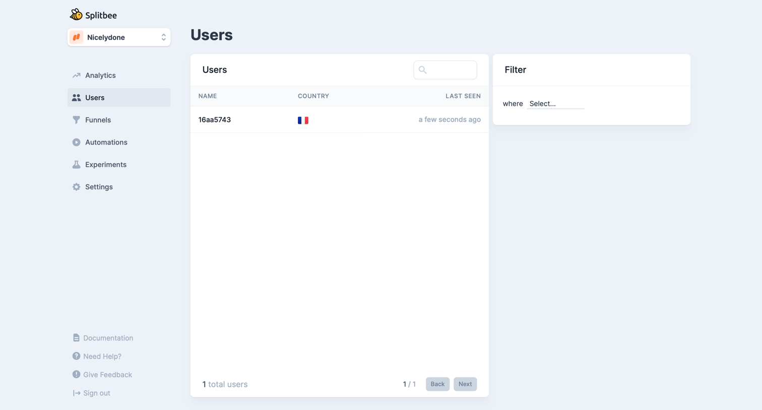 Splitbee - Nicelydone – Splitbee screen