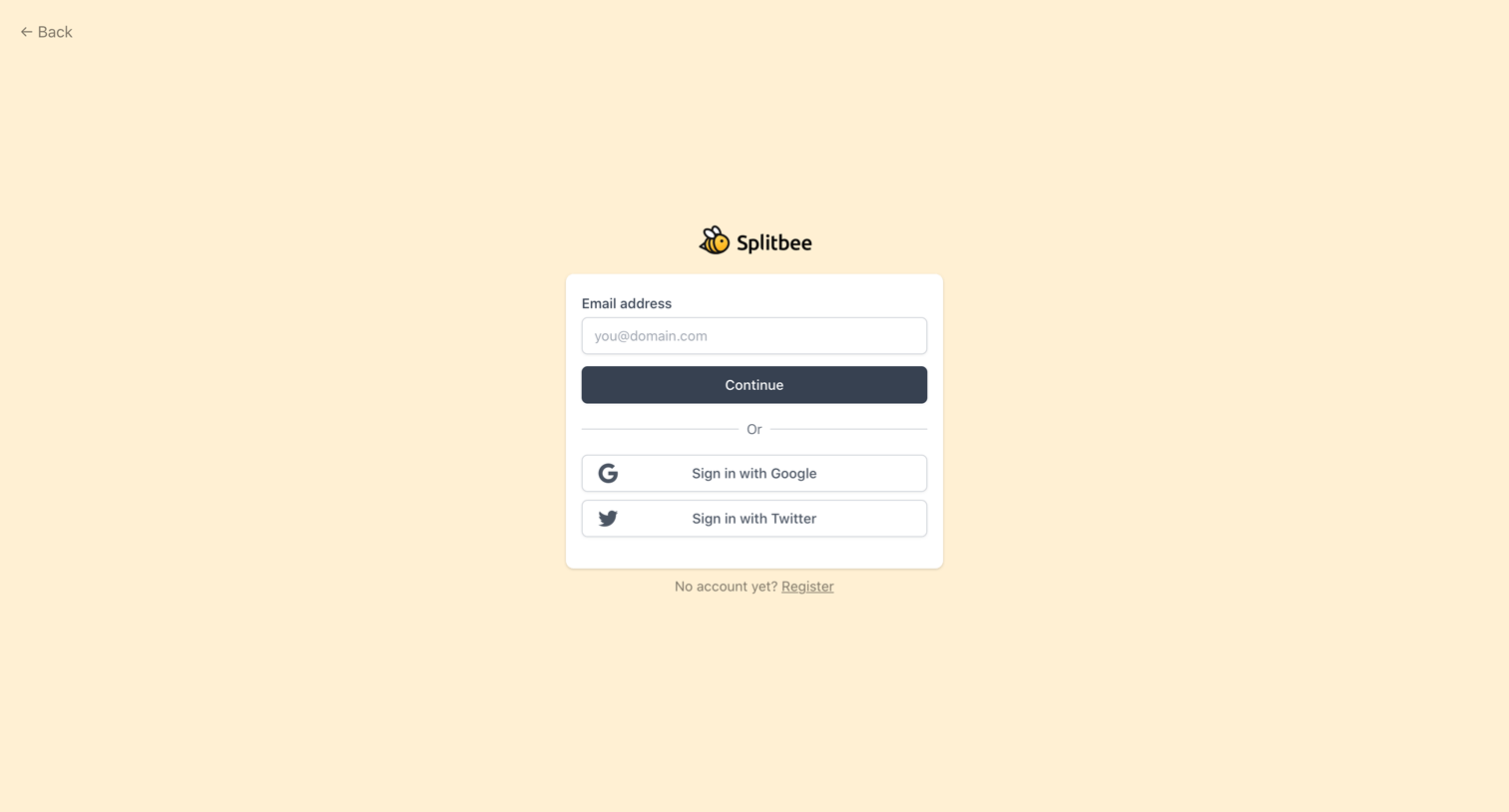 Splitbee - Log In – Splitbee | Analytics & A-B Testing - Splitbee Documentation screen
