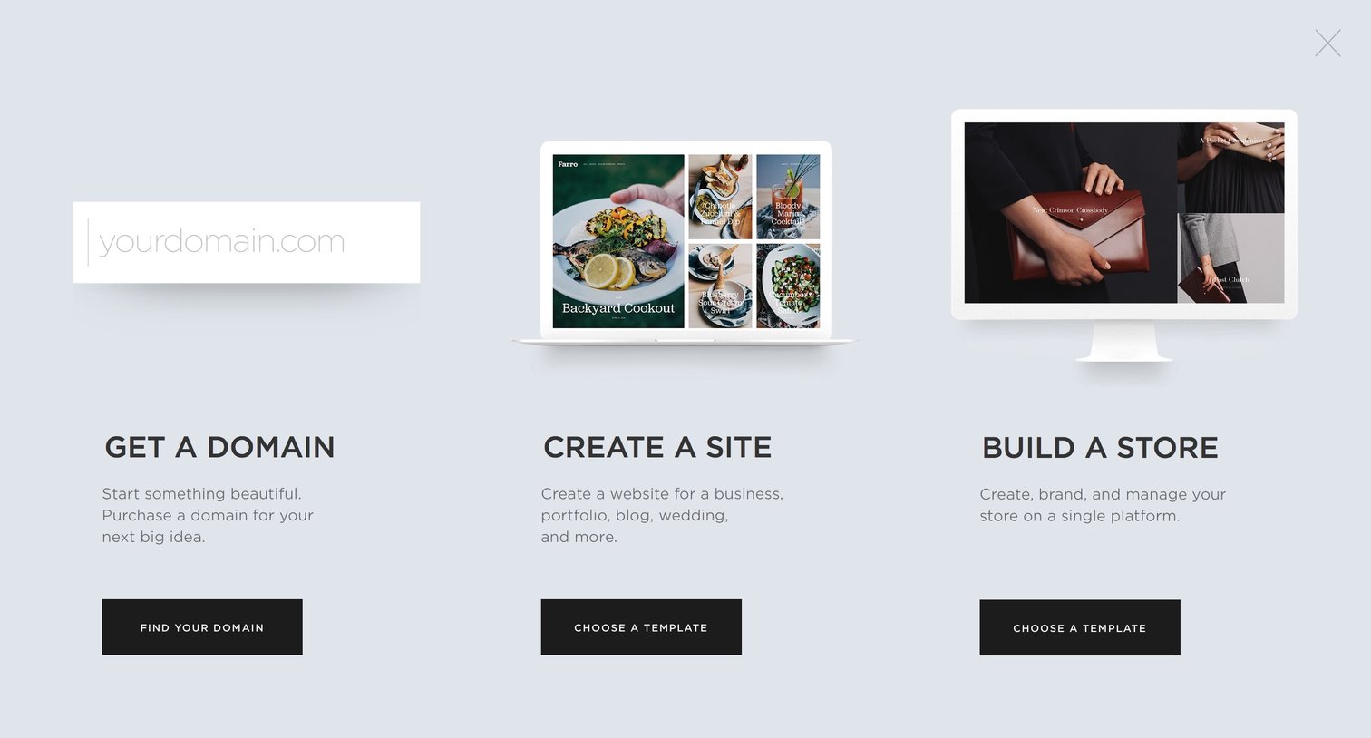 Squarespace - Sign up screen