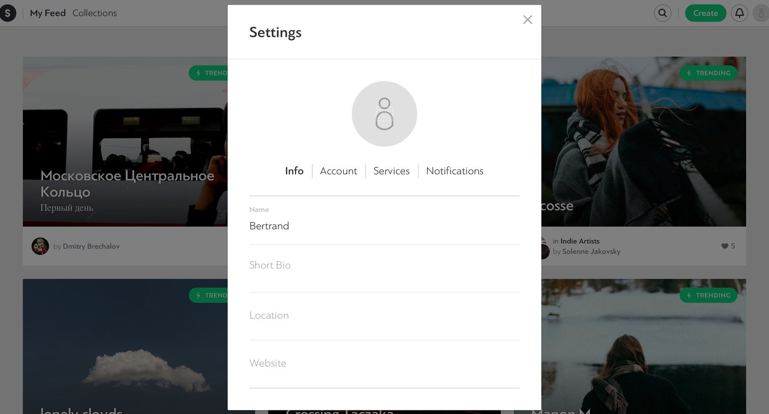 Settings from Stampsy