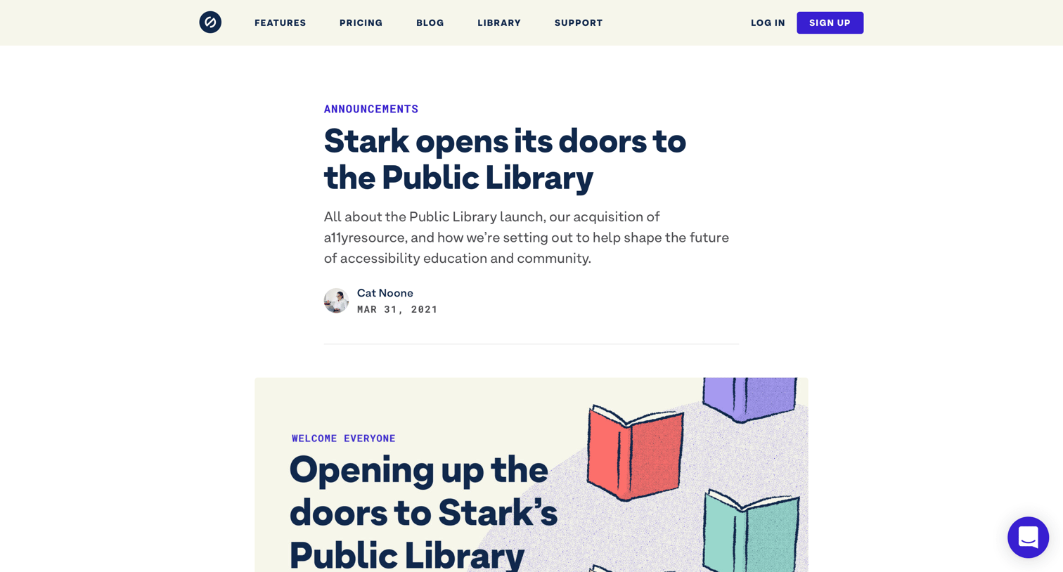 Stark - Stark opens its doors to the Public Library screen