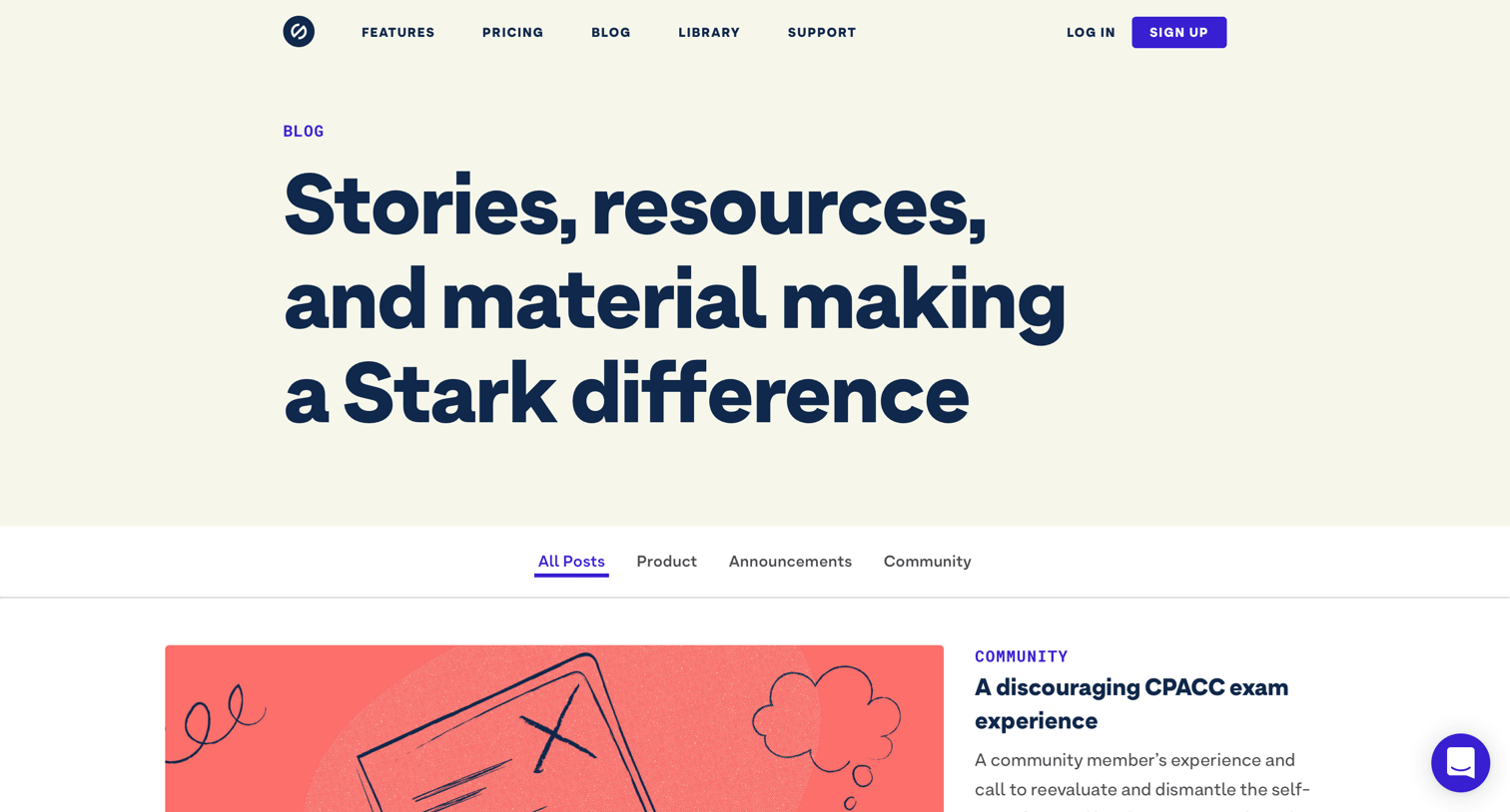 Stark - Blog. Stories, resources, and material making a Stark difference screen