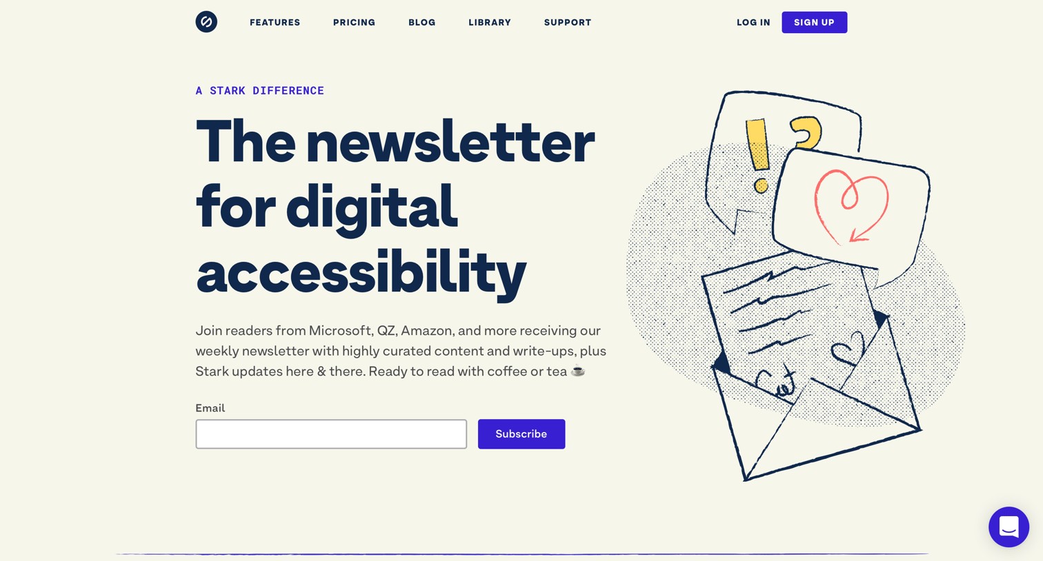 Stark - A Stark Difference. The newsletter for digital accessibility screen