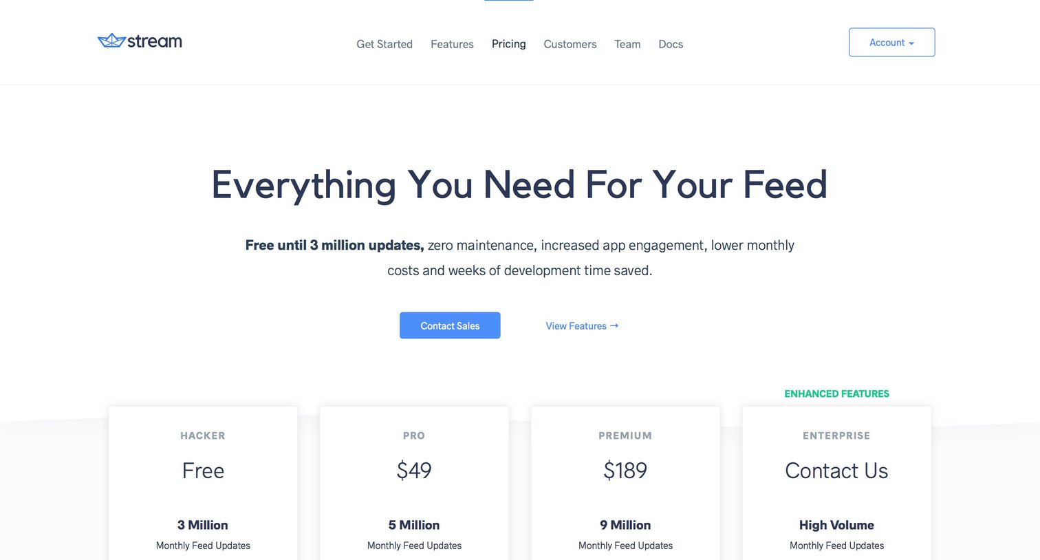 Plans & pricing from Stream