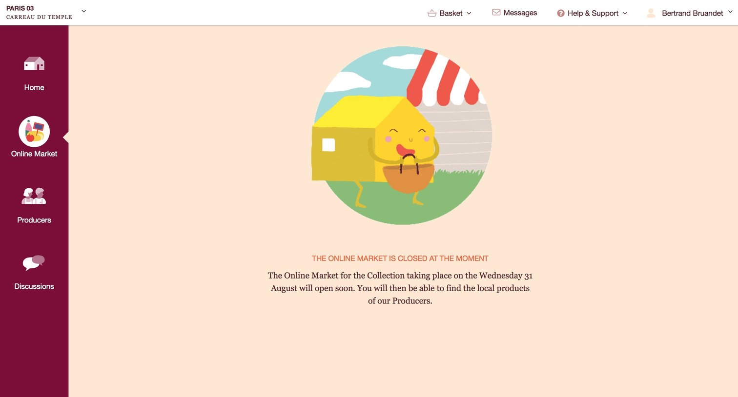 The food assembly - Closed market screen