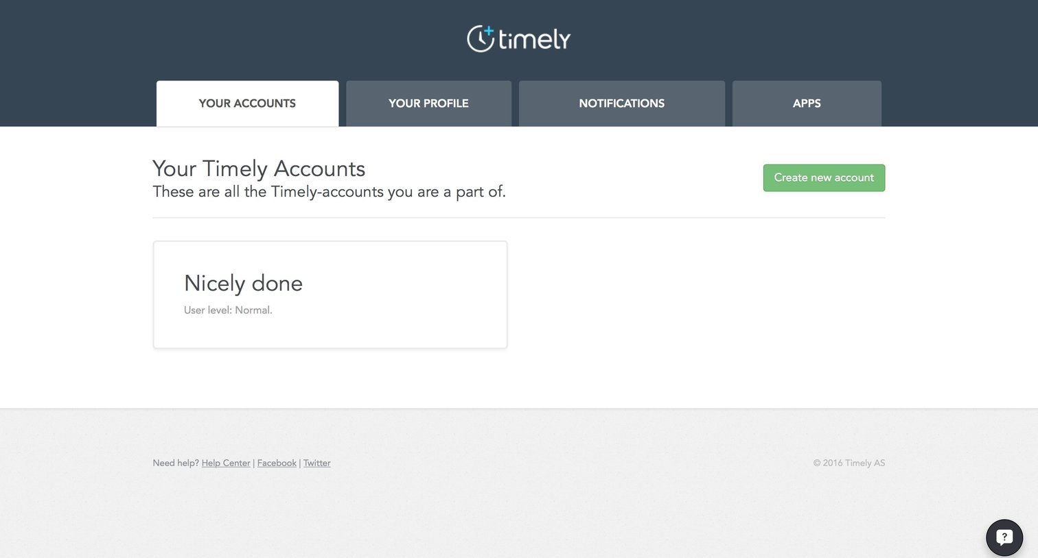 Timely - Settings screen