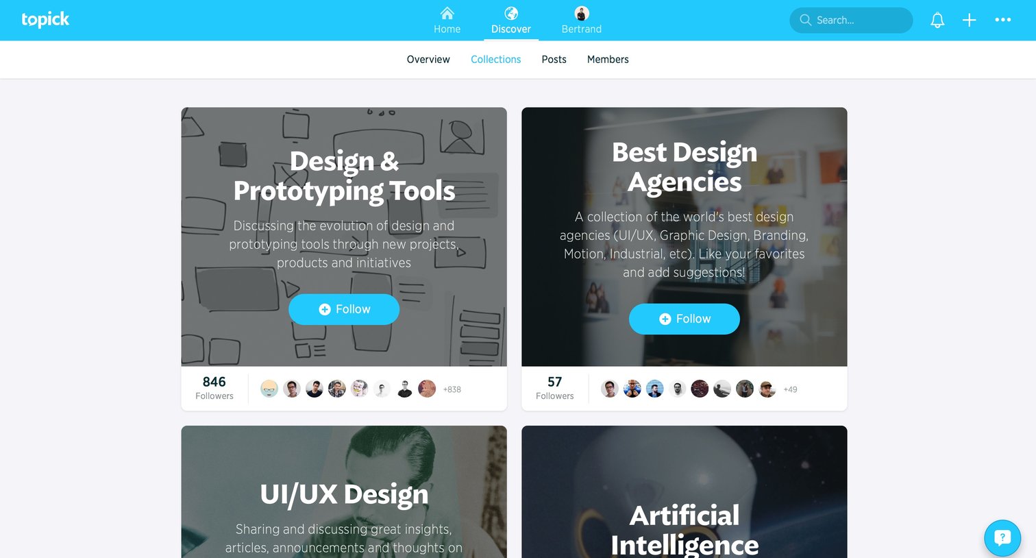 Topick - List screen