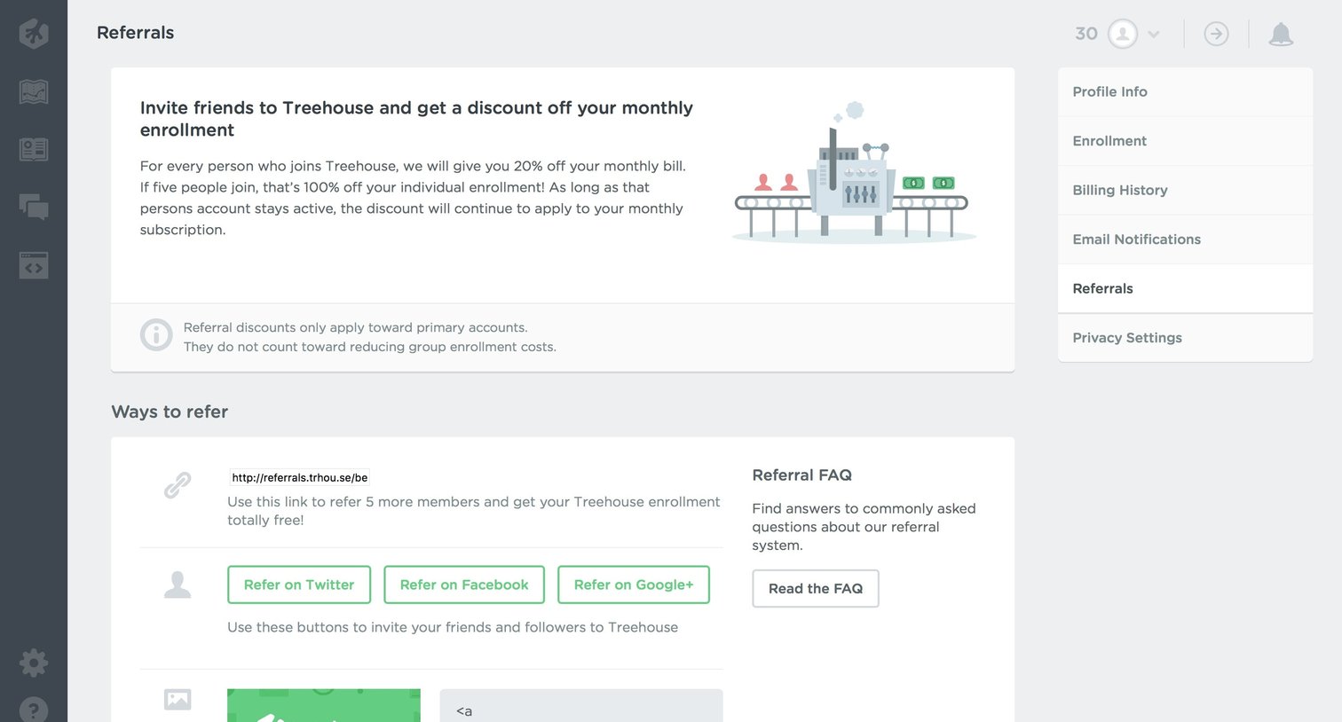 Invite friends from Treehouse