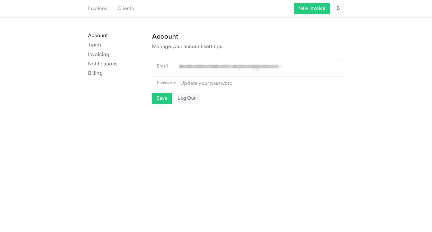 Two cards - Settings screen