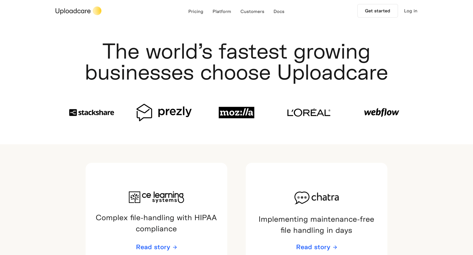 Uploadcare - Case studies | Uploadcare screen