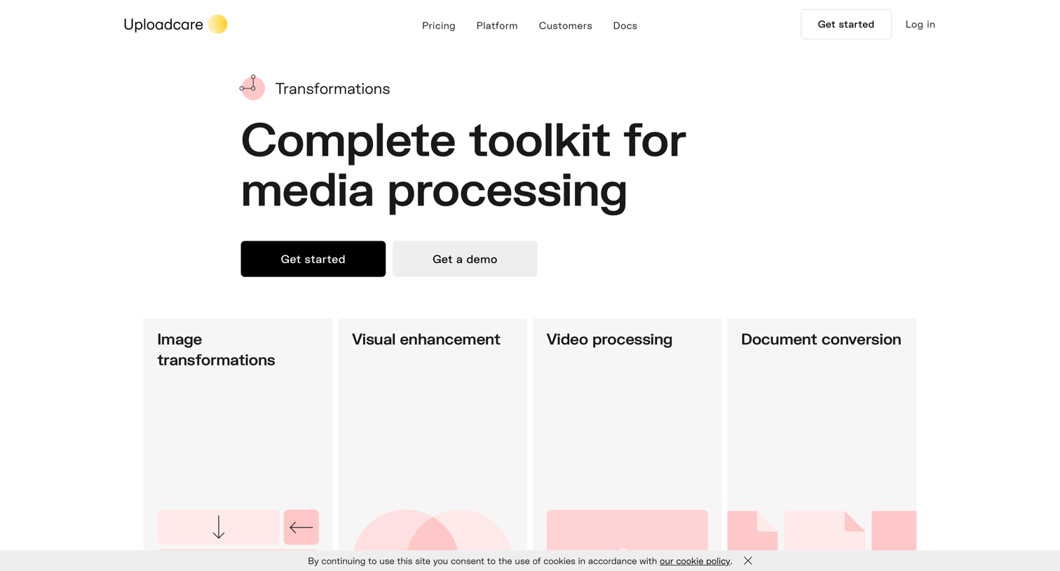 Uploadcare - Transformations | Uploadcare screen