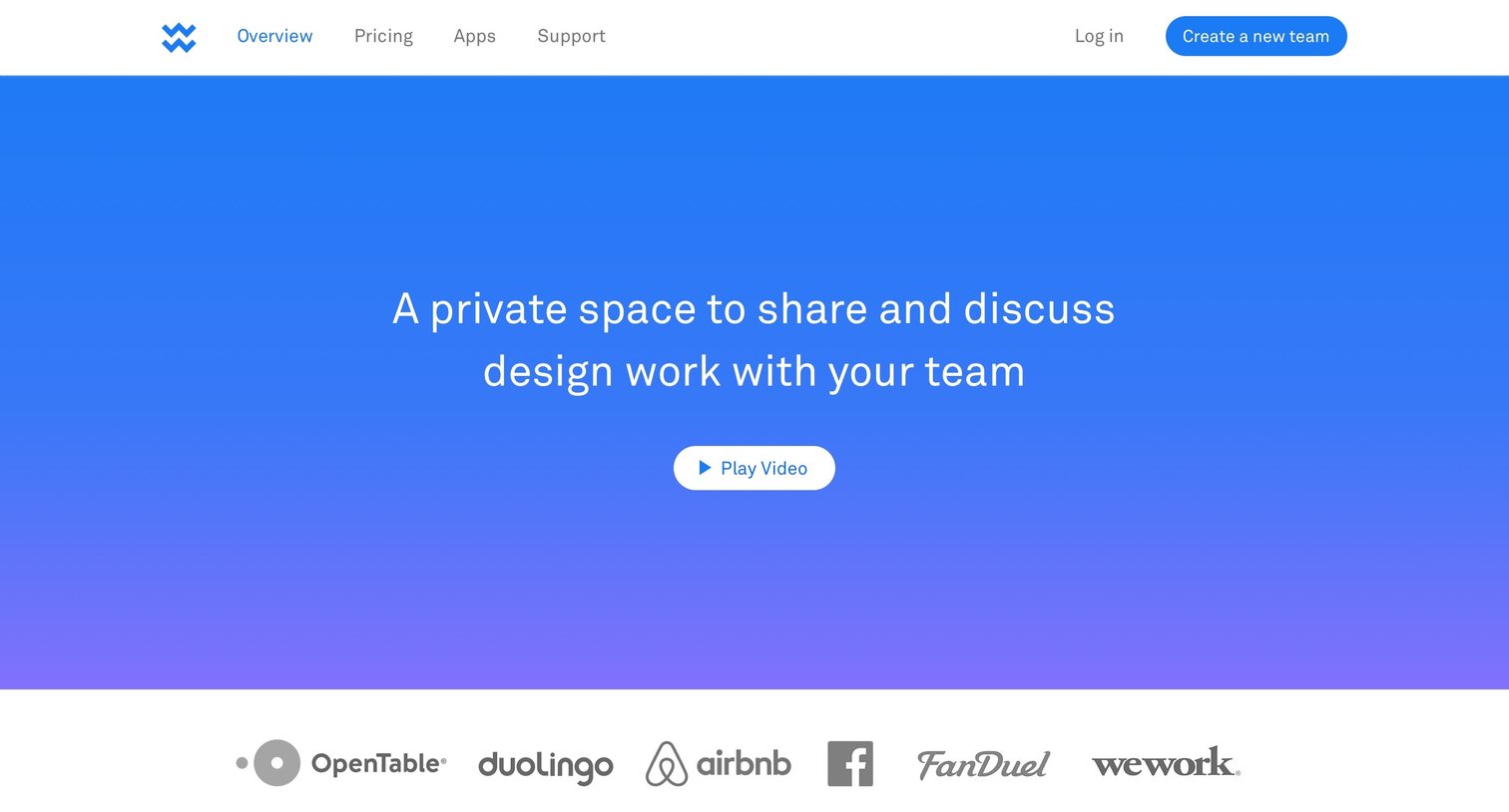 Wake - Landing page screen