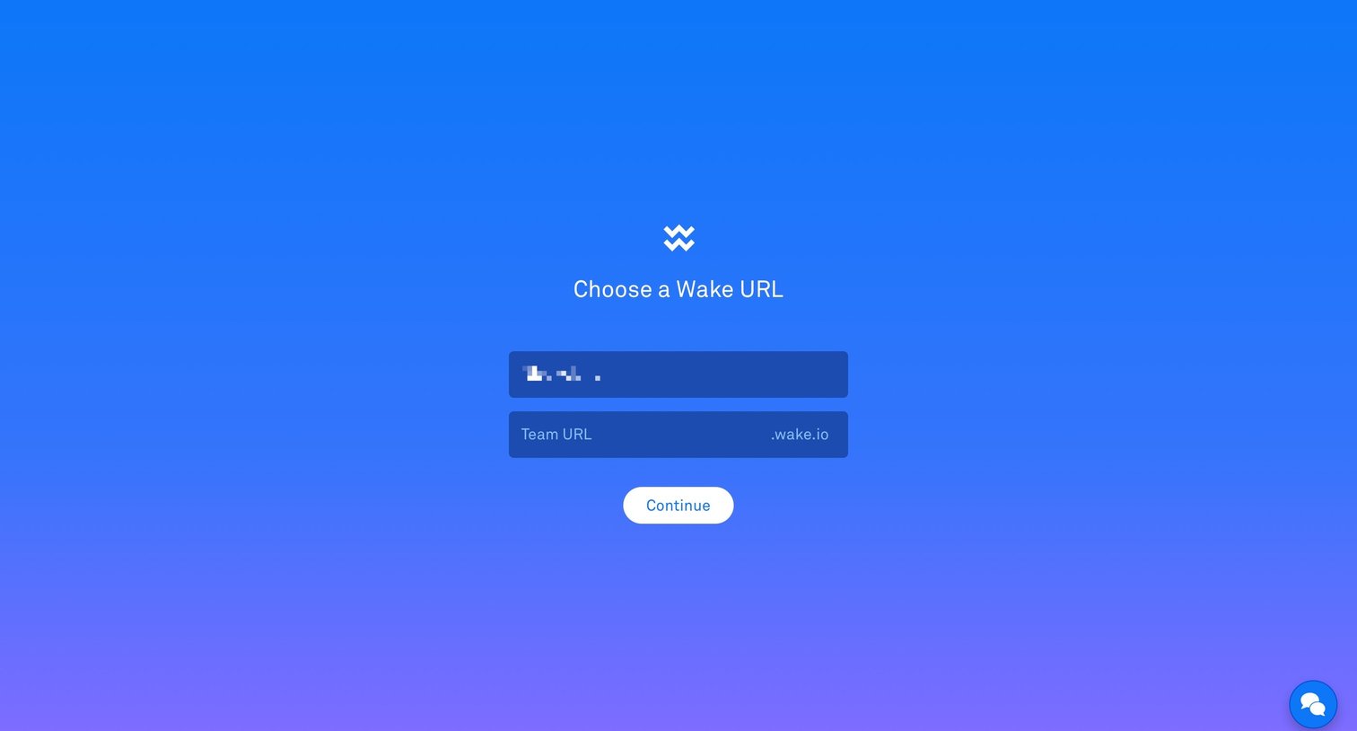 Wake - Sign up screen