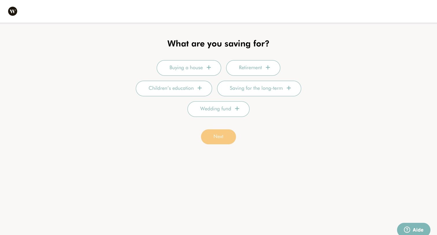 Wealthsimple - Onboarding screen
