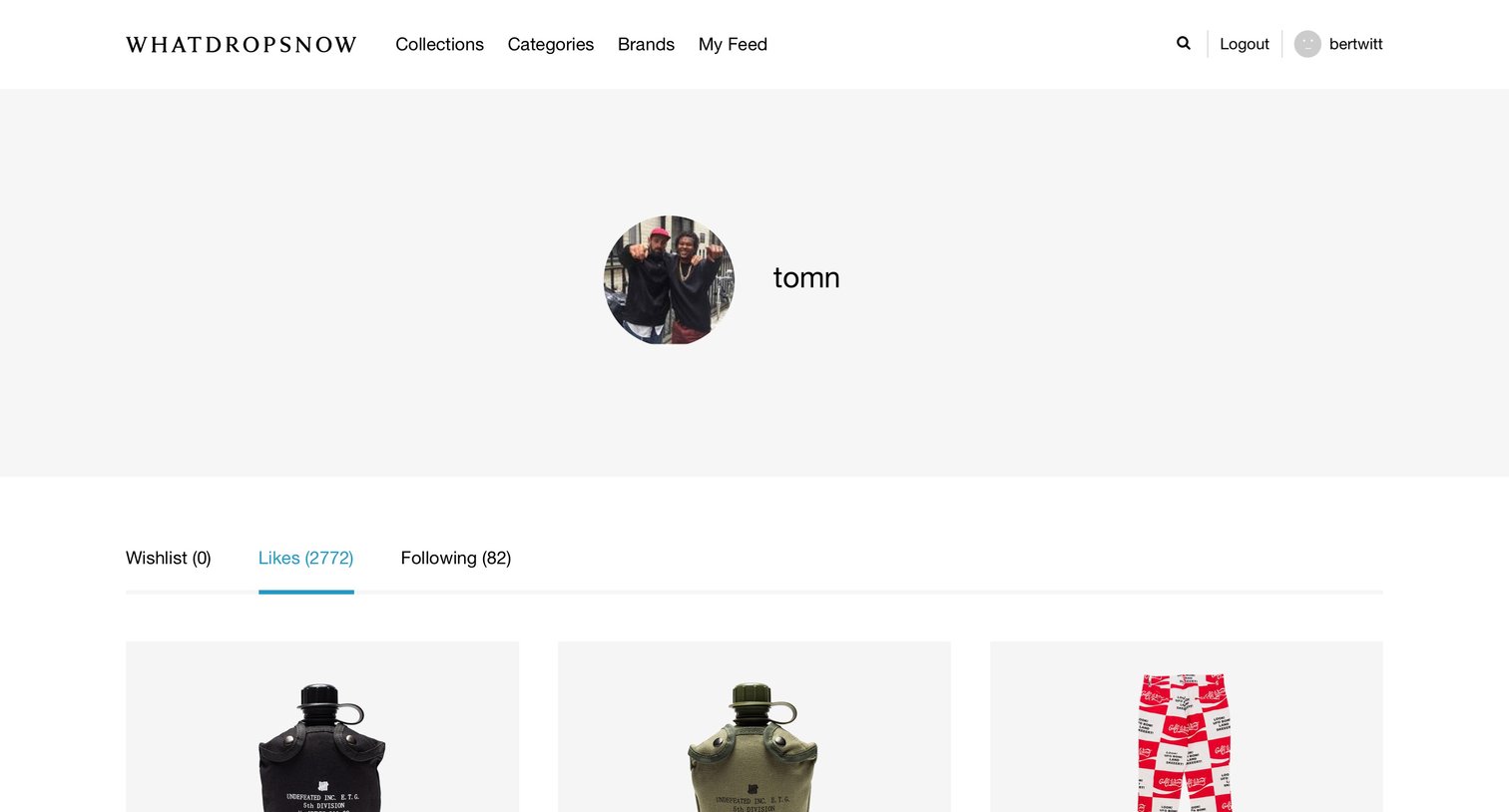 What drops now - Profile screen
