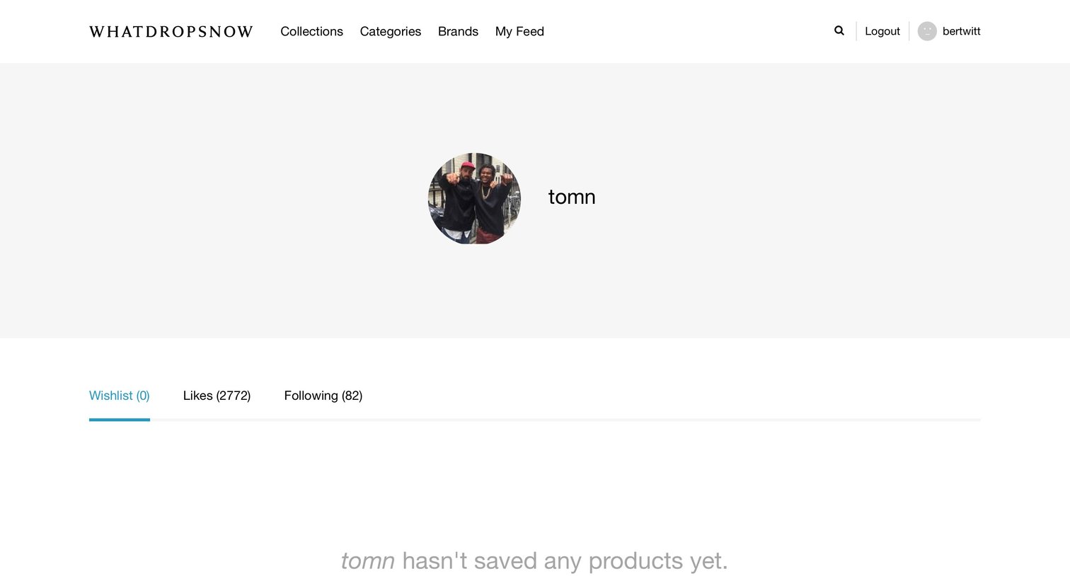 What drops now - Profile screen