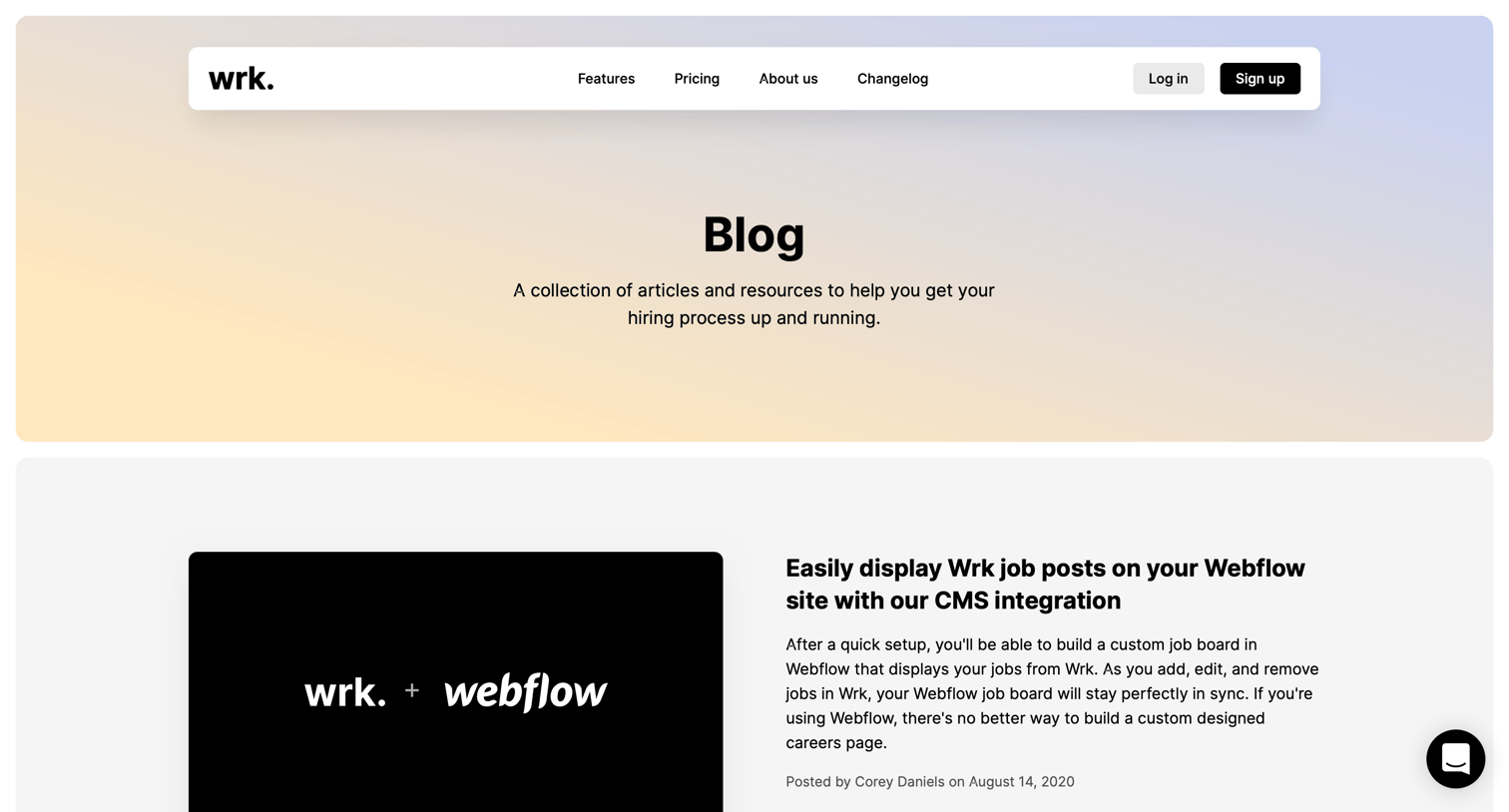 Wrk - Wrk | Blog screen