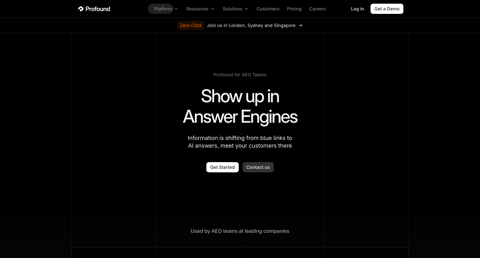 Tryprofound - Profound for AEO Teams screen