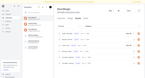 Polar - Alice Morgan · Events | Nicelydone | Polar screen