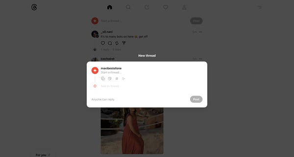 Threads screen