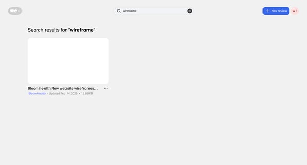 WeTransfer Portals screen