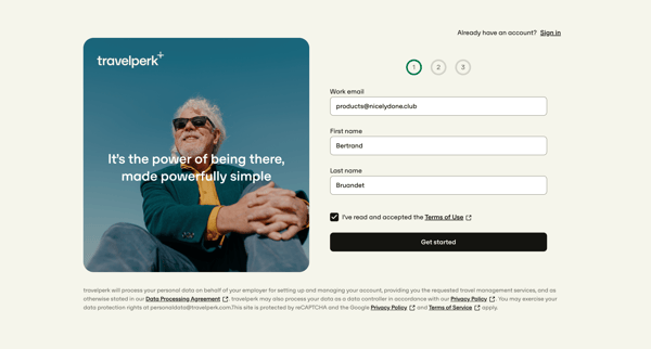 TravelPerk screen