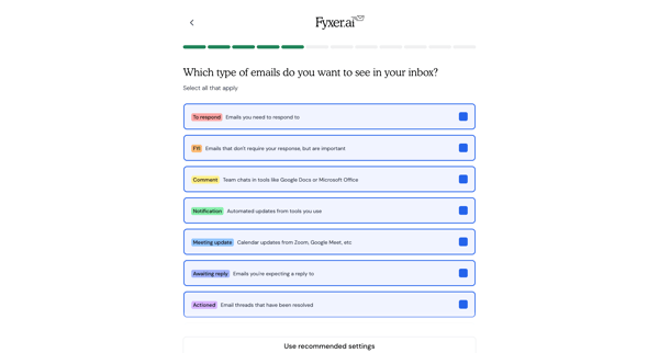 Fyxer AI screen