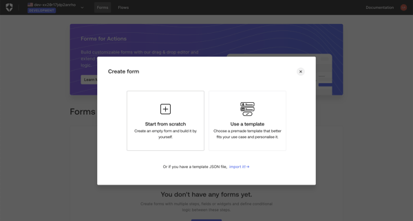 Form List screen