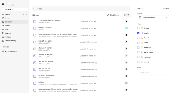 Mixpanel screen